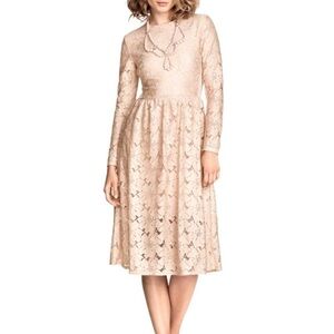 H&M long sleeve lace midi dress NWT​